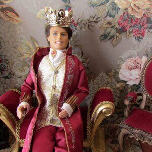 KING DOMINICK, PRINCESS AND THE PAUPER, HANDSOME KEN DOLL, BARBIE FAIRYTALE KING